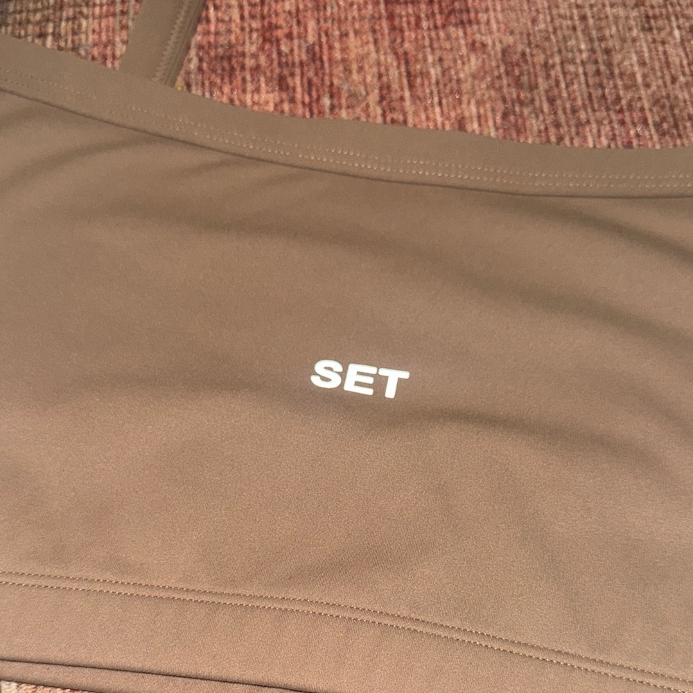 SET Active Tan/Brown Lux Scoop Bra - Picture 3 of 6